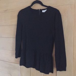 Black Ann Taylor loft peplum sweater in size XS